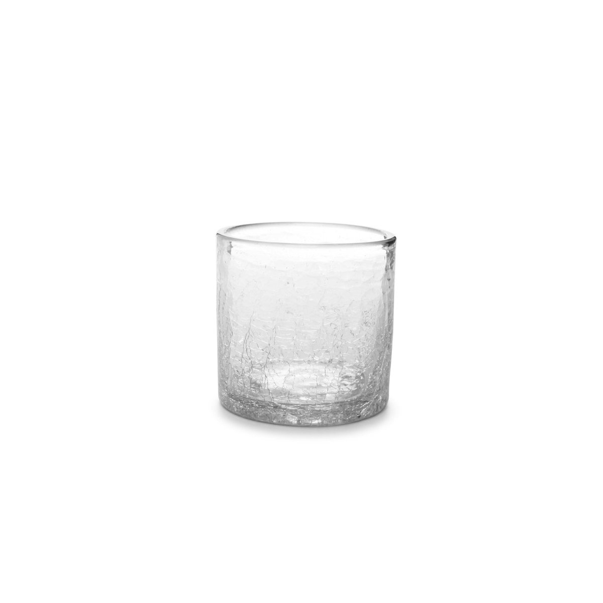 Crackle transparant whisky glas