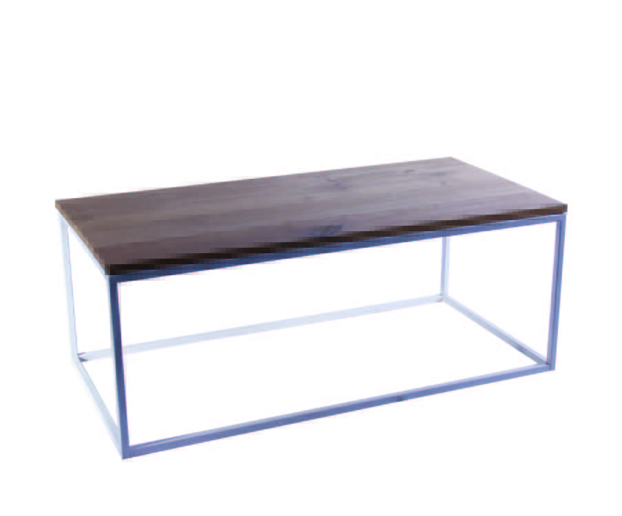 Marco low white 120 // oak top