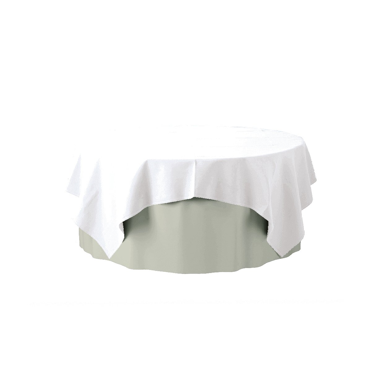 Tafelrok strak 600/72 cm., ecru