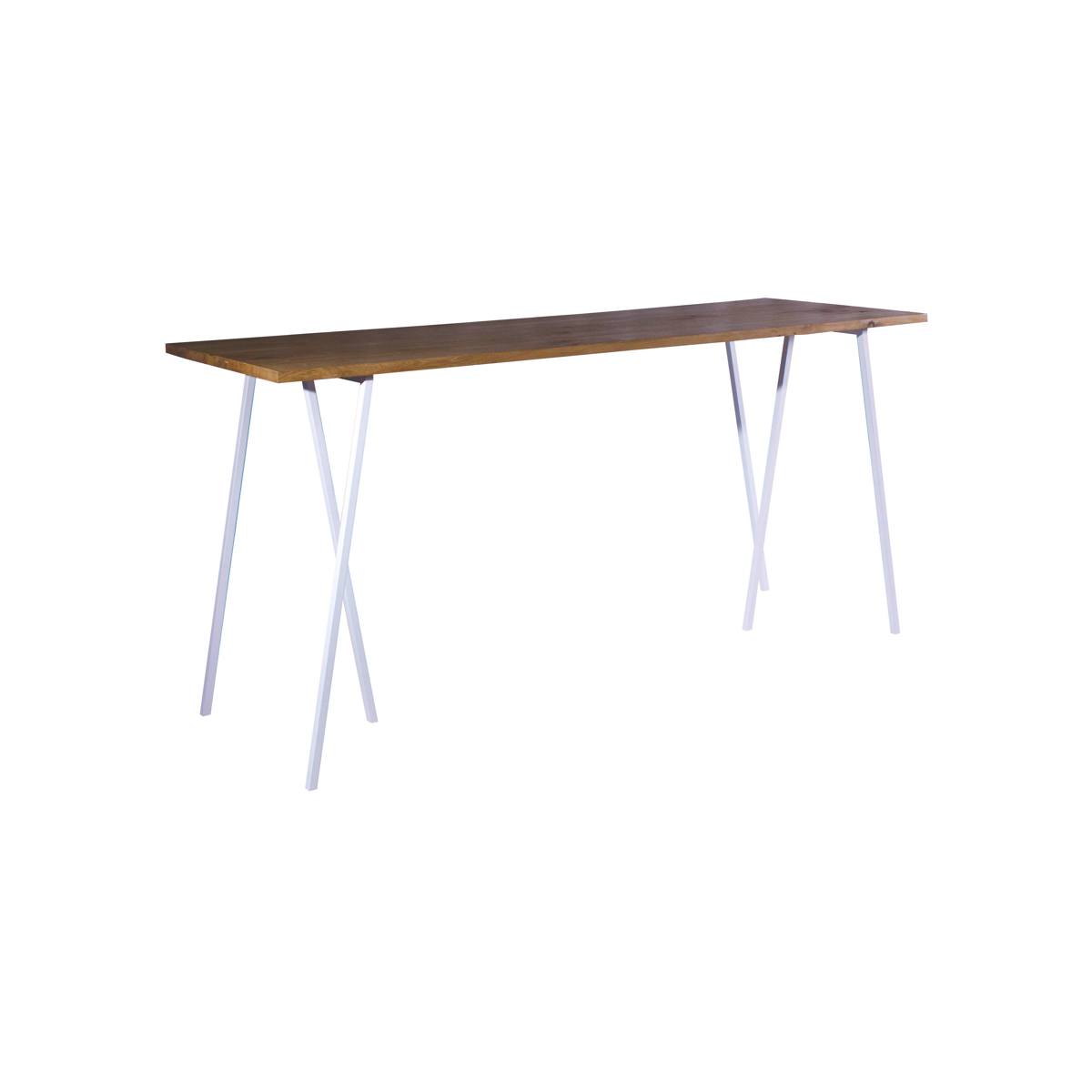 Trestle HIGH white 240 // oak top